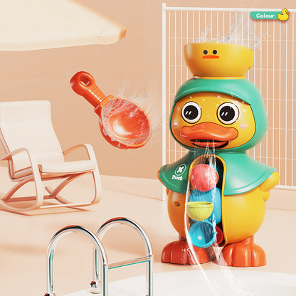 Cute Duck Rotating Water Wheel Baby Bath Toy – ABS Infant Water Play Toy