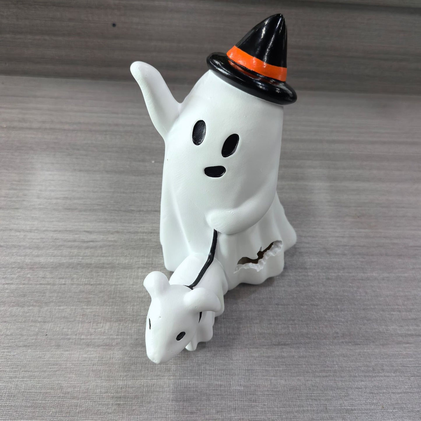 Halloween Little Ghost Dog Ornament, Modern Resin Walking Dog Decoration