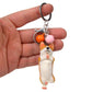 Yoga Dog Independent Corgi Bell Keychain, PVC Resin Climbing Dog Pendant