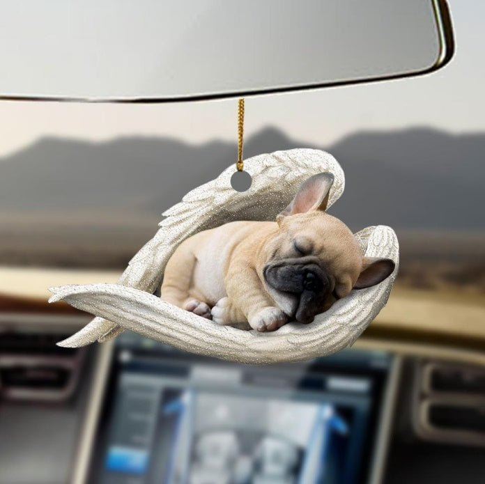 Sleeping Dog Angel Car Pendant, Cute Acrylic Hanging Ornament for Cars, Doors & Home Decor