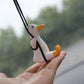 Scented Swing: Cute Cartoon Duck Car Diffuser Pendant Auto Rearview Mirror Ornament.