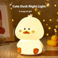Creative Cute Happy Duck Night Lamp – USB Rechargeable Multicolor Bedside Light