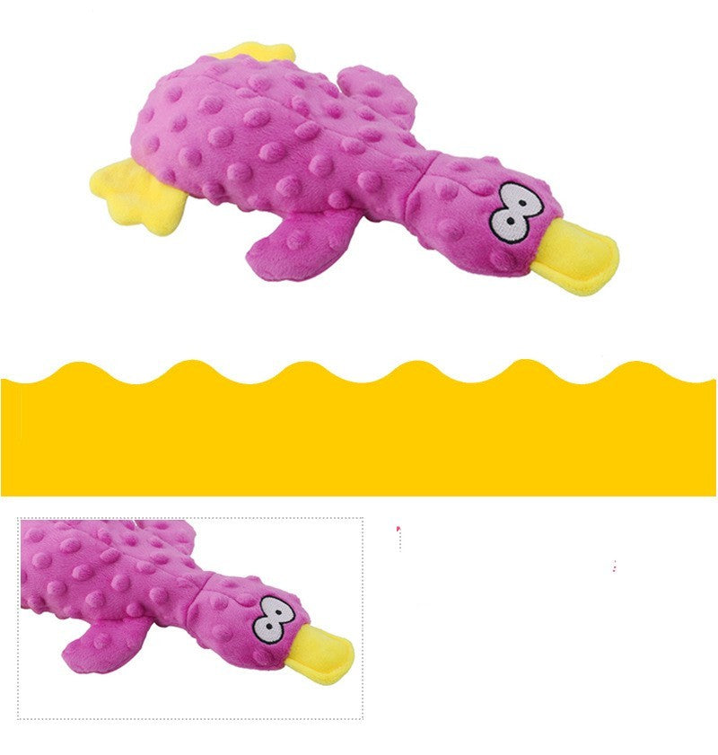 Crinkle & Squeak Fun: Plush Duck Dog Interactive Toy (Bite Resistant, $\mathbf{27\text{cm}}$).