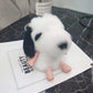 Rex Rabbit Fur Little Milk Dog Car Keychain