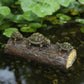 Water Garden Charm: Modern Resin Floating Frog Simulation Animal Ornaments.