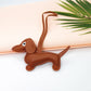 Sausage Dog Style Carrying Strap Bag Ornament, Fashion Commuting Leather Charm