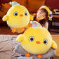 Dreamy Comfort: Soft Little Yellow Chicken Sleeping Pillow Doll (Down Cotton, Super Soft Plush).