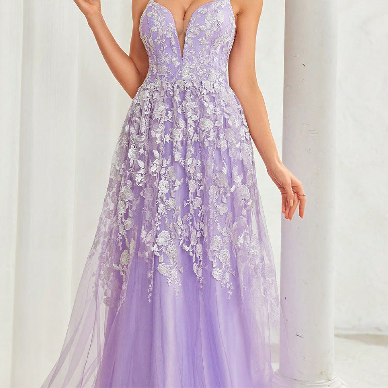 Evening Dress Suspender Dance Dress Long Banquet