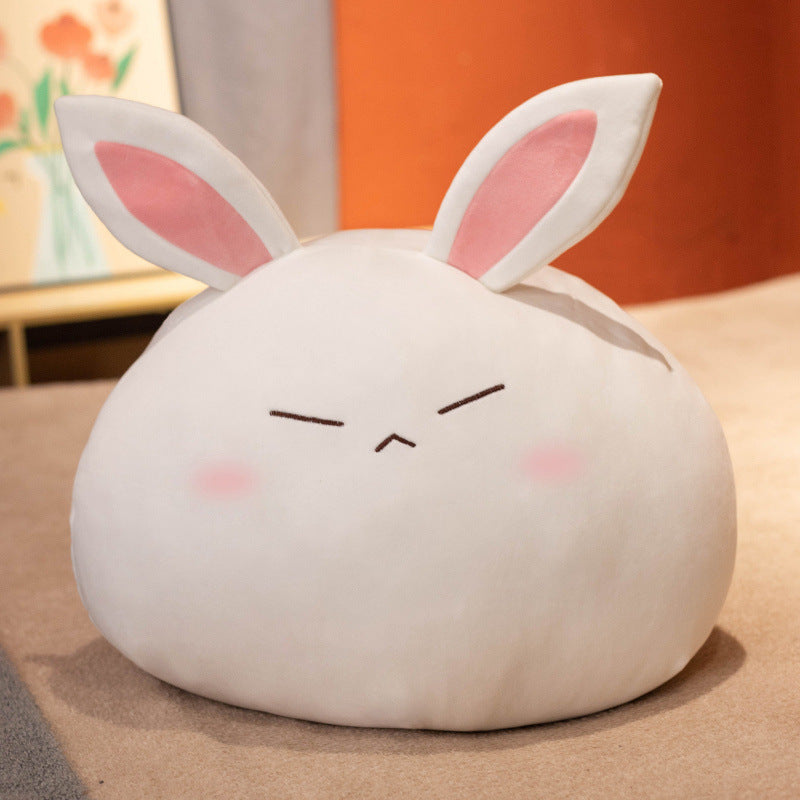 New Soft Cute Bunny Doll Pillow, Short Plush Stuffed Rabbit Cushion (30–50cm, 3 Expressions)