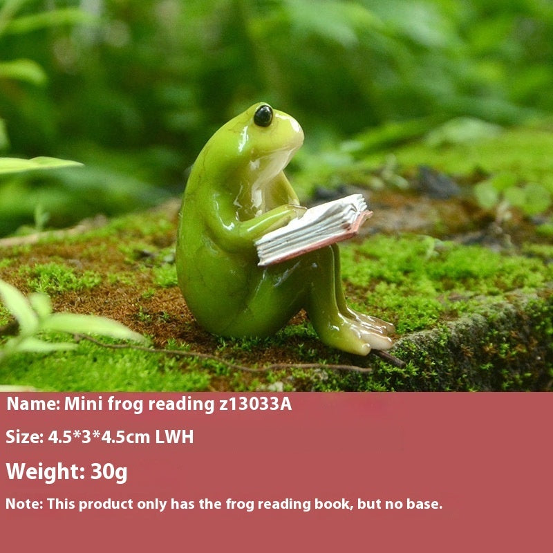 Pastoral Whimsy: Creative Cute Sunflower Frog Resin Ornaments (Many Poses).