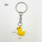 Pocket Pal: Creative Cartoon Mini Small Yellow Duck Keychain (Resin Pendant).