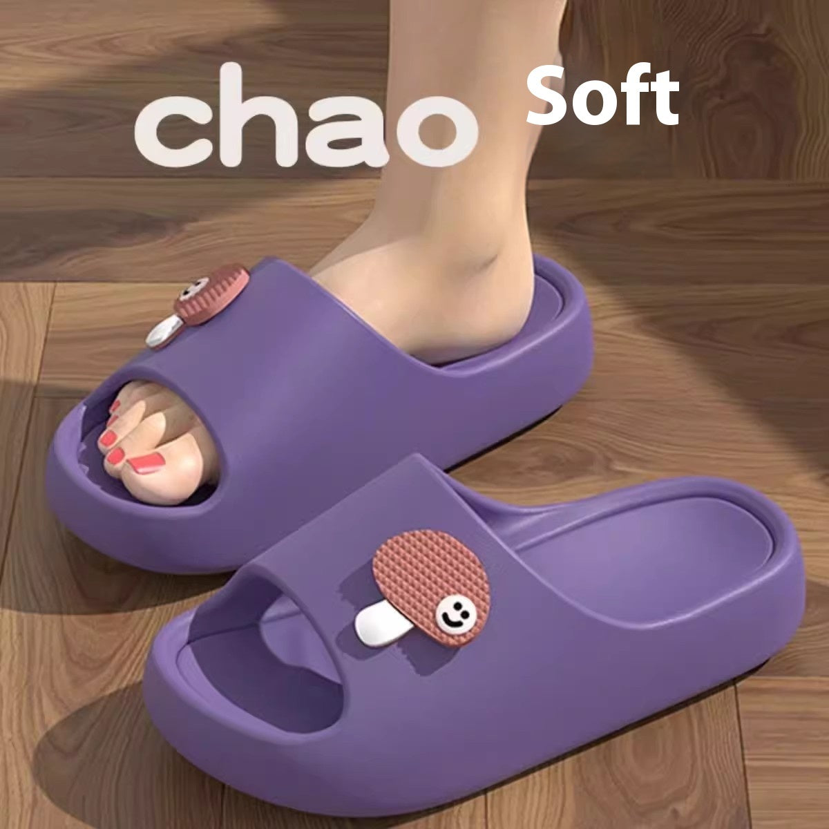 Cute Cartoon Dog Slippers, Non-slip Bathroom & Floor Summer House Shoes