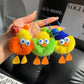 Soft & Stylish: Cute Imitate Rex Rabbit Fur Little Duck Car Key Ring Pendant.