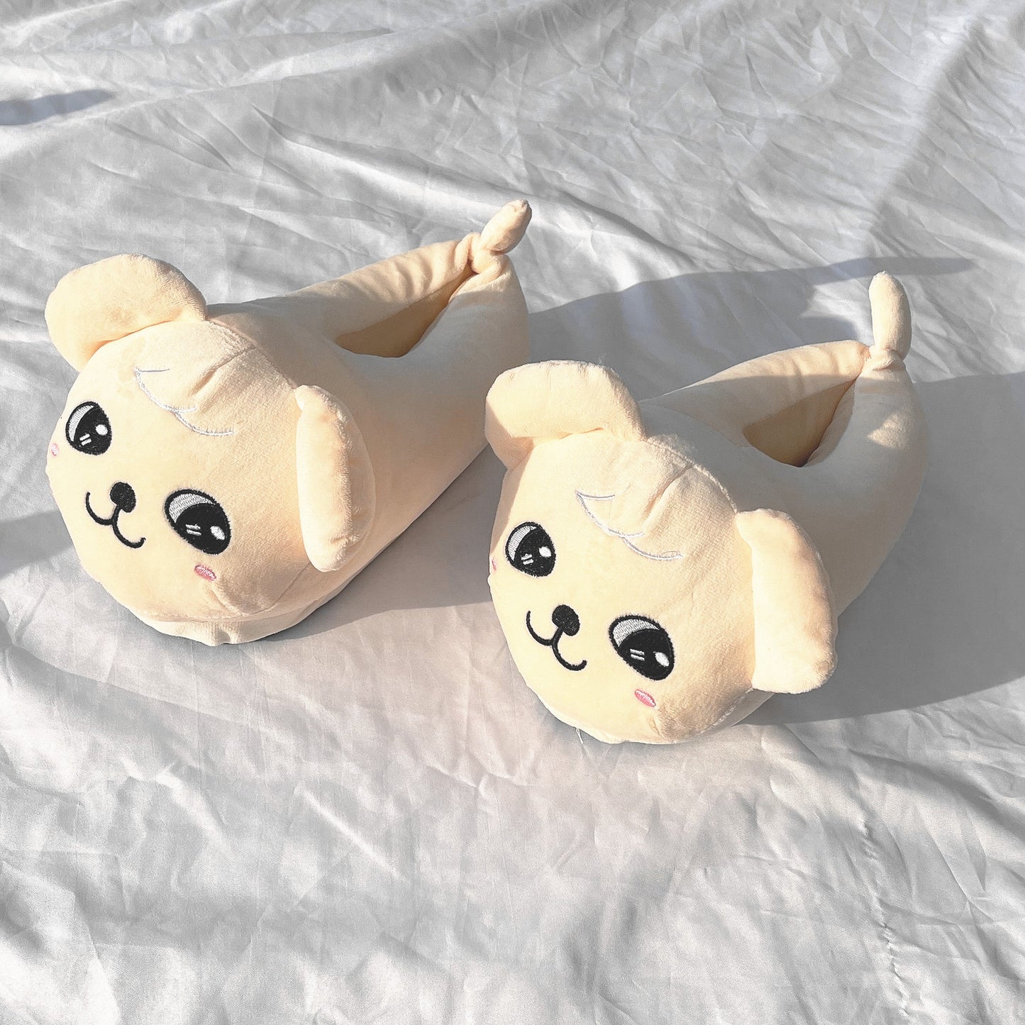 Men’s Rabbit & Chicken Cotton Slippers, Soft Indoor Animal Plush Home Shoes