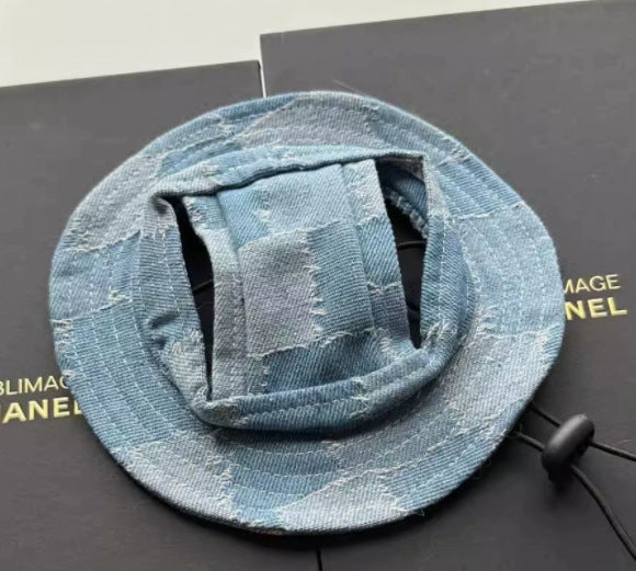 Breathable Dog Sun Hat with Ear Holes, Comfortable Outdoor Pet Cap for Summer Protection