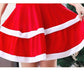 Maid Bunny Christmas Costume, Cute Holiday Dress Set with Shawl, Hat & Skirt