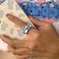 Macaron Pop: Simple Three-dimensional Frog Animal Resin Ring (Colorful Women's Style).