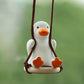Charming Ride: Cute Anime Little Duck Swing Rearview Mirror Ornament (Resin, Multiple Styles).