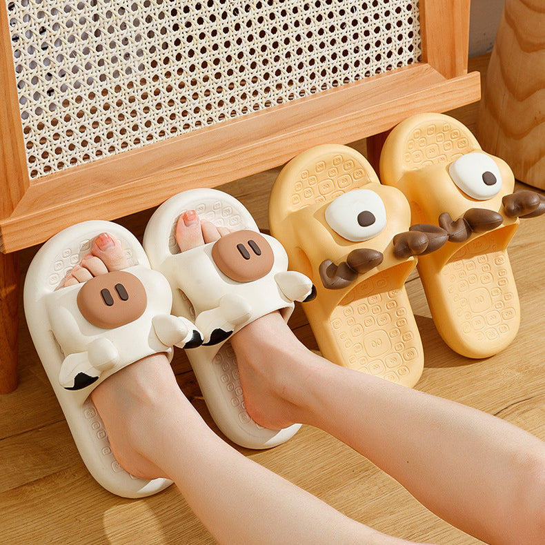Cartoon Shoes Cute Pig Bear Dog Slippers, Bathroom, Indoor & Garden EVA Sandals