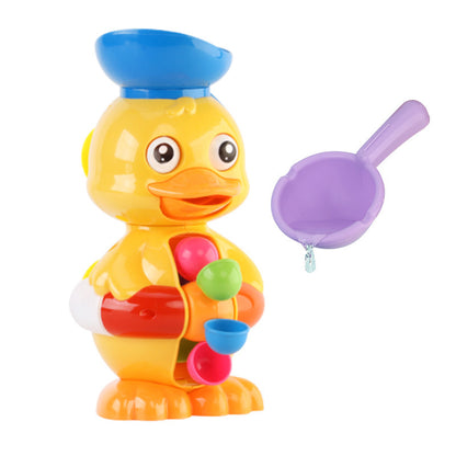 Bath Time Fun: Dr. Duck Rotating Waterwheel Sucker Toy ($\mathbf{25\text{cm}}$ Water Play).