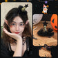 Spooky Chic: Halloween Duck Bill Hair Clip Ornaments (Lace, Pumpkin, Bat Hat Styles).