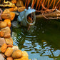 Zen Water Feature: Frog Decoration Viewing Fountain Sculpture in Synthetic Magnesium Oxide.