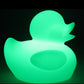 Mood Lighting & Music: LED Rechargeable Luminous Duck Table Lamp with Bluetooth Audio.