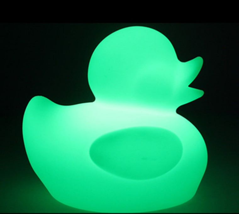 Mood Lighting & Music: LED Rechargeable Luminous Duck Table Lamp with Bluetooth Audio.