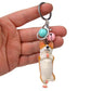 Yoga Dog Independent Corgi Bell Keychain, PVC Resin Climbing Dog Pendant