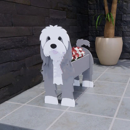 Garden Dog Planter, PVC Dog-Shaped Flower Pot for Outdoor & Indoor Decoration