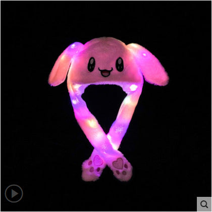Luminous Bunny Hat, Cute Rabbit Hat With Moving Ears & Light-Up Design