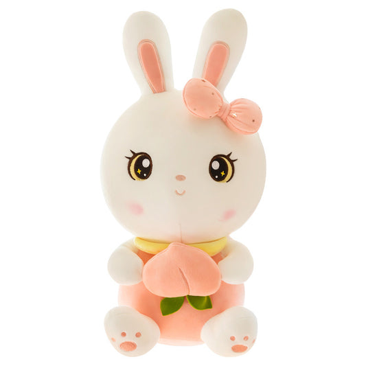 Cloud-Soft Cuddle: New Cute Fruit Bunny Doll Plush Toy (Peach Rabbit, Down Cotton, $\mathbf{50}$–$\mathbf{100\text{cm}}$).