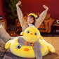 Dreamy Comfort: Soft Little Yellow Chicken Sleeping Pillow Doll (Down Cotton, Super Soft Plush).