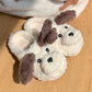 Cute Warm Nose Dog Shoes, Room Non-Slip Cotton Slippers