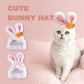 Plush Rabbit Ear Pet Hat, Cute Easter Cartoon Head Cover for Cats & Dogs