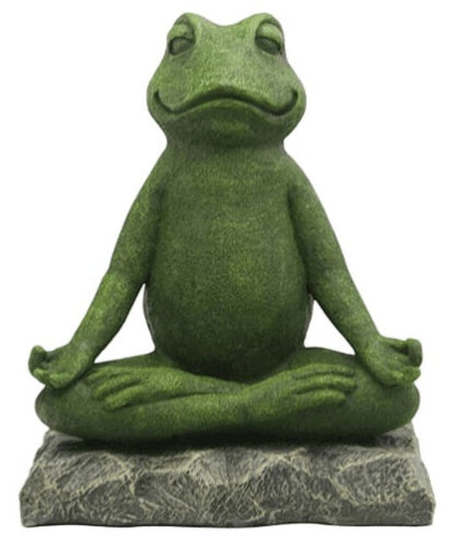 Find Inner Peace: Meditation Frog Resin Zen Animal Yoga Figurines.