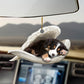 Sleeping Dog Angel Car Pendant, Cute Acrylic Hanging Ornament for Cars, Doors & Home Decor