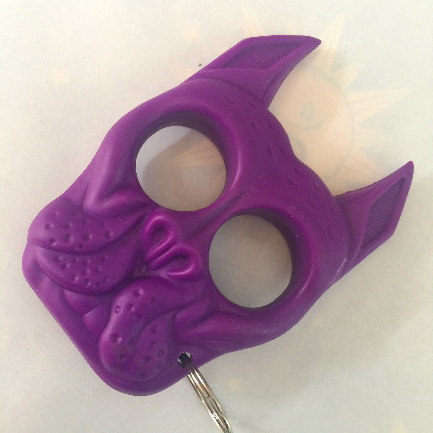 Dog Head Keychain, Girl Self-Defense Finger Lock