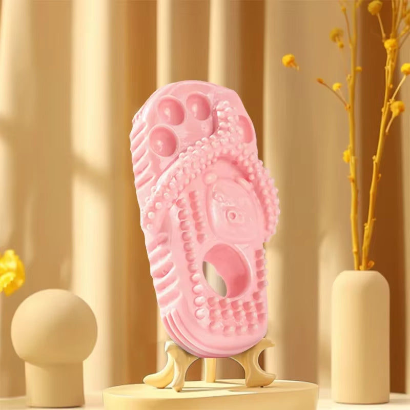 Pet Dog Chewing Toy Slippers, Durable Rubber Teething Shoes for Puppies
