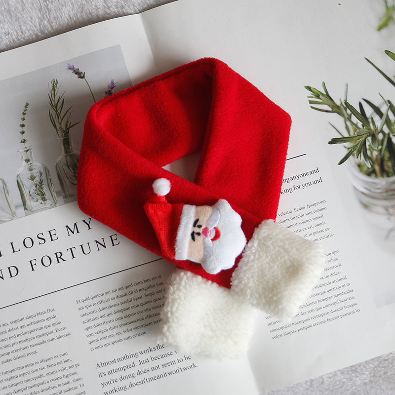 Winter Christmas Dog Scarf & Hat Set, Festive Pet Bib, Cloak & Accessories for Cats & Dogs