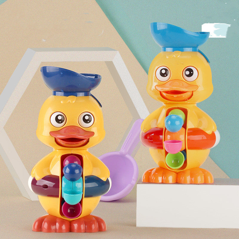 Bath Time Fun: Dr. Duck Rotating Waterwheel Sucker Toy ($\mathbf{25\text{cm}}$ Water Play).