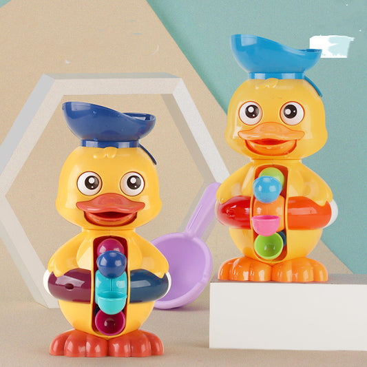Bath Time Fun: Dr. Duck Rotating Waterwheel Sucker Toy ($\mathbf{25\text{cm}}$ Water Play).