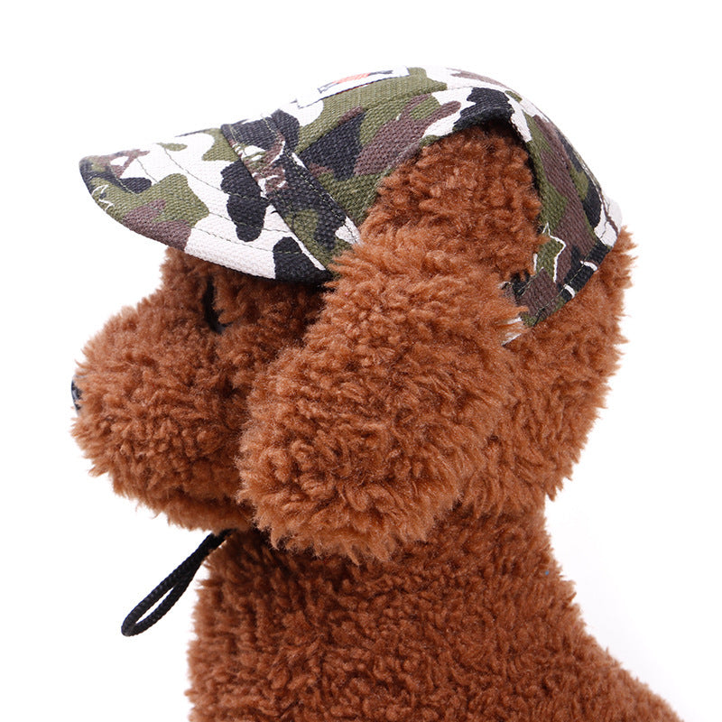 Sunshade Baseball Hat for Pets, Canvas & Oxford Duckbill Cap for Teddy, Corgi, Small & Large Dogs