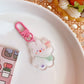Cute Japanese Bunny & Bear Bag Jewelry Keychain, Acrylic Pendant Charm (GJ137)