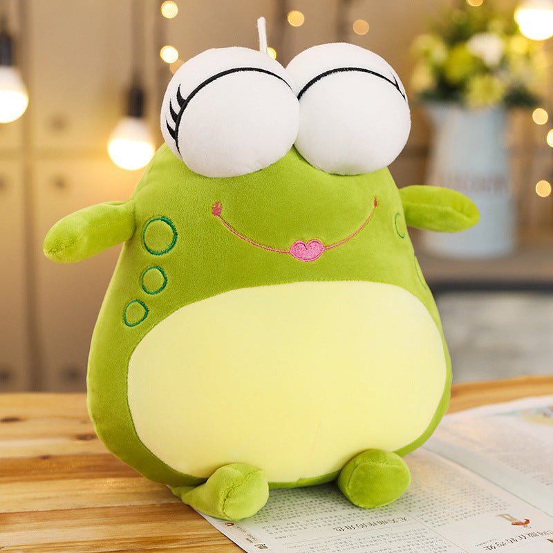 Fashion Large Big-Eye Green Frog Plush Toy – Super Cute Soft Frog Doll (30–60 cm)