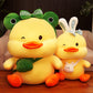 Costume Cuddles: Cute Rabbit Ear Duck Doll Plush Toy