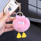 Luxuriously Soft: Real Rex Rabbit Fur Cute Little Duck Car Key Ring.