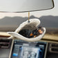 Sleeping Angel Dog Car Pendant, Cute Acrylic Hanging Ornament for Cars, Doors & Home Decoration