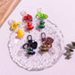 Pocket Charm: Colorful Cartoon Duck Resin Keychain Ornament.