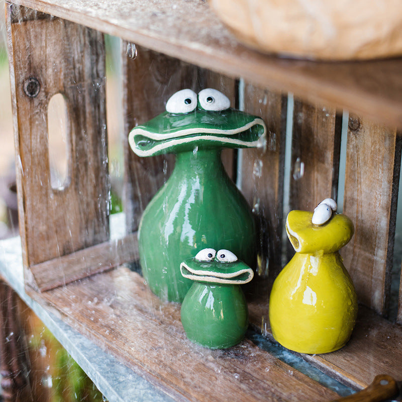 Bring Luck Home: Creative Cement Frog Animal Ornaments (The Quack Family).
